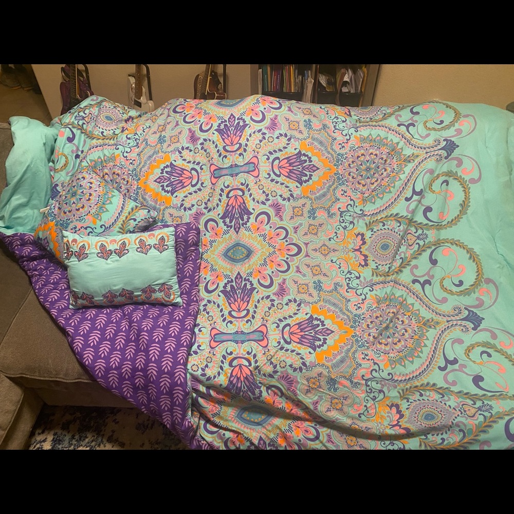 VNCY Boho Teal/Purple Bedding - TWIN & FULL